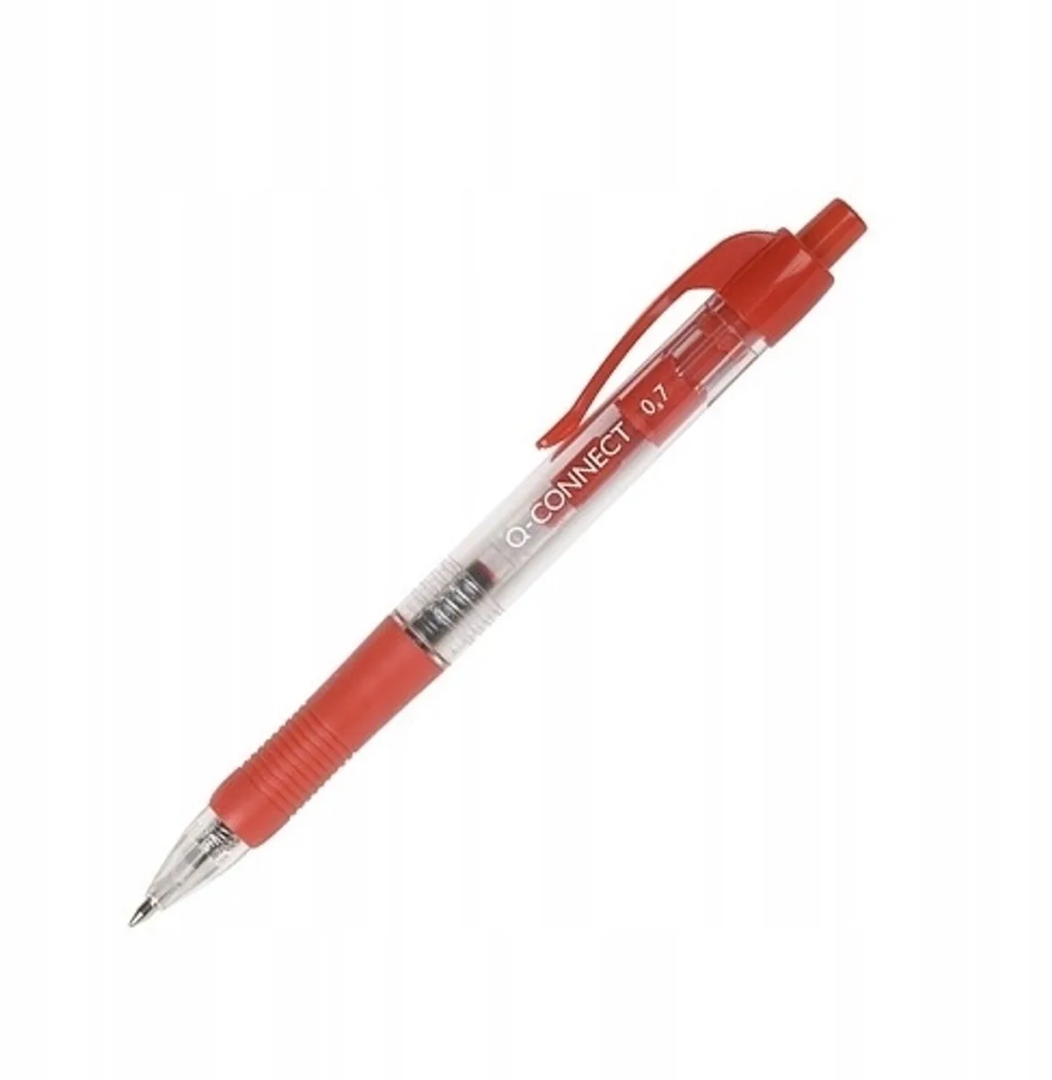 automatische pen 0,7 mm Rode Inkt, ergonomische grip, 10 stuks från Q-Connect i Röd – produktbild