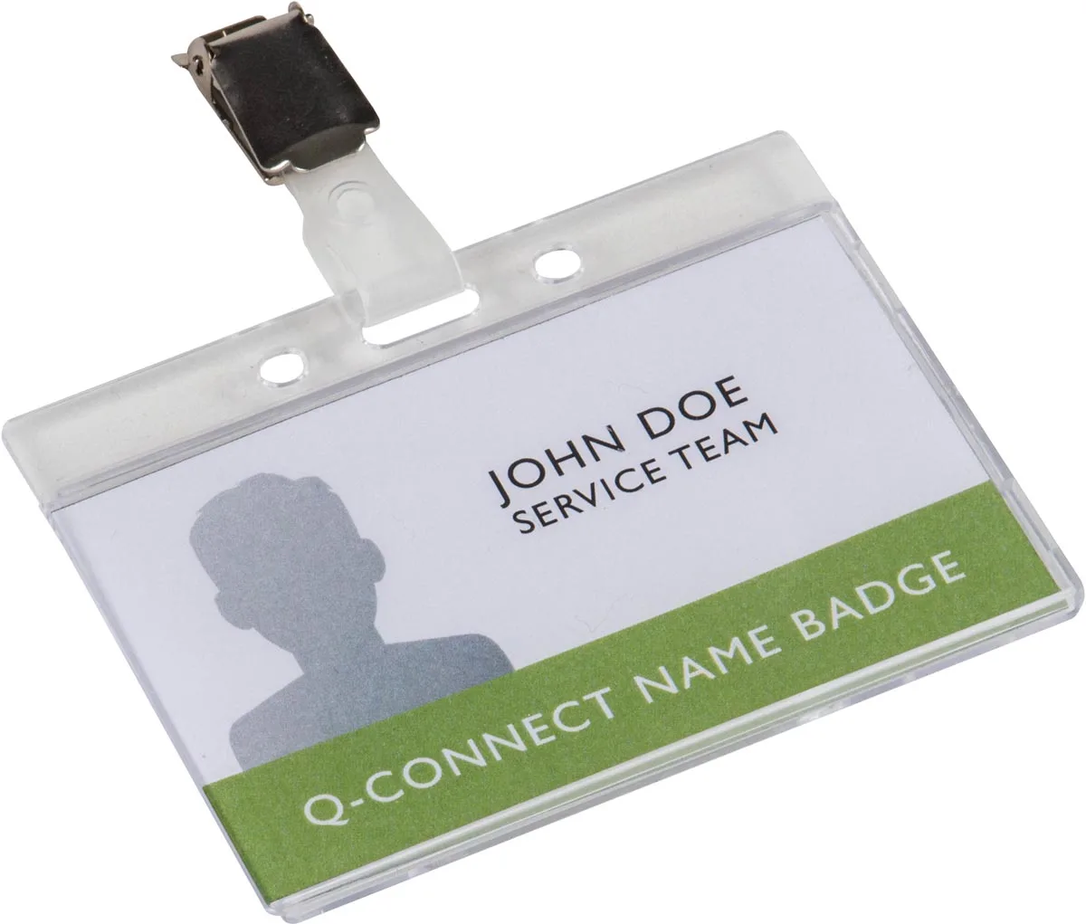 badge met clip 85 x 54 mm de Q-Connect – photo produit