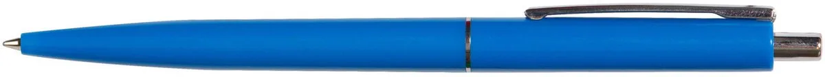 balpen, 0,7 mm, medium punt, metalen clip, blauw, doos van 50 stuks de Q-Connect en Kunststof – photo produit