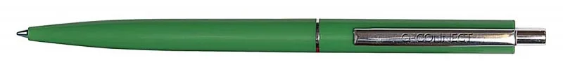 balpen, 0,7 mm, medium punt, metalen clip, groen, doos van 20 stuks fra Q-Connect – produktbillede