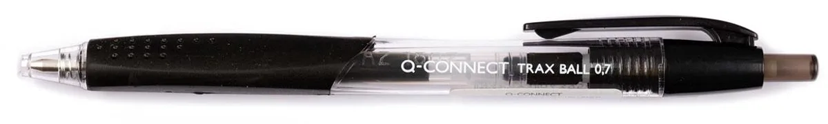 balpen, met grip, medium punt fra Q-Connect i Sort – produktbillede