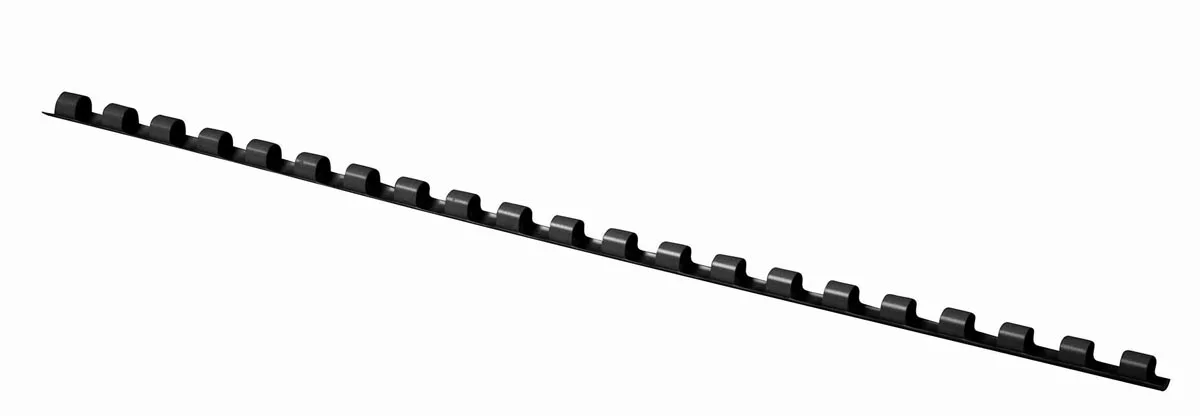 bindrug 6mm 21 rings 100 stuks zwart fra Q-Connect – produktbillede