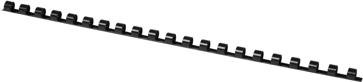bindrug 8mm 21 rings 100 stuks zwart fra Q-Connect – produktbillede