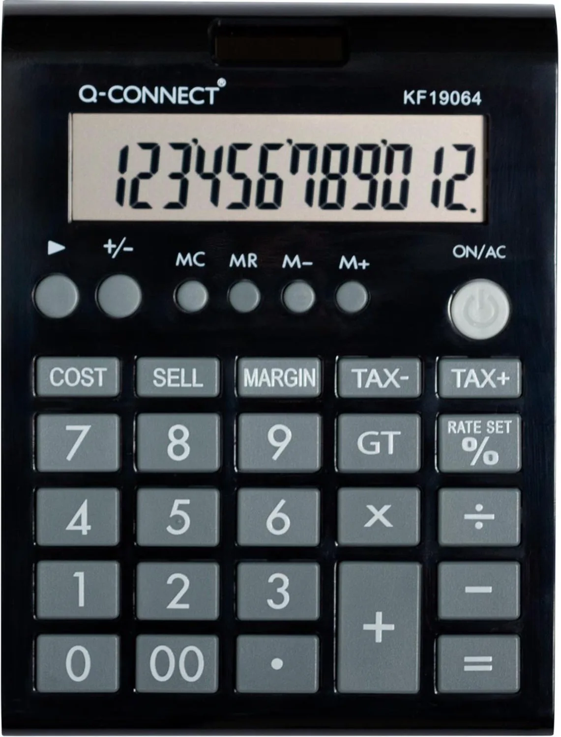 bureaurekenmachine KF19064 | 12 cijfers de Q-Connect en Noir – photo produit
