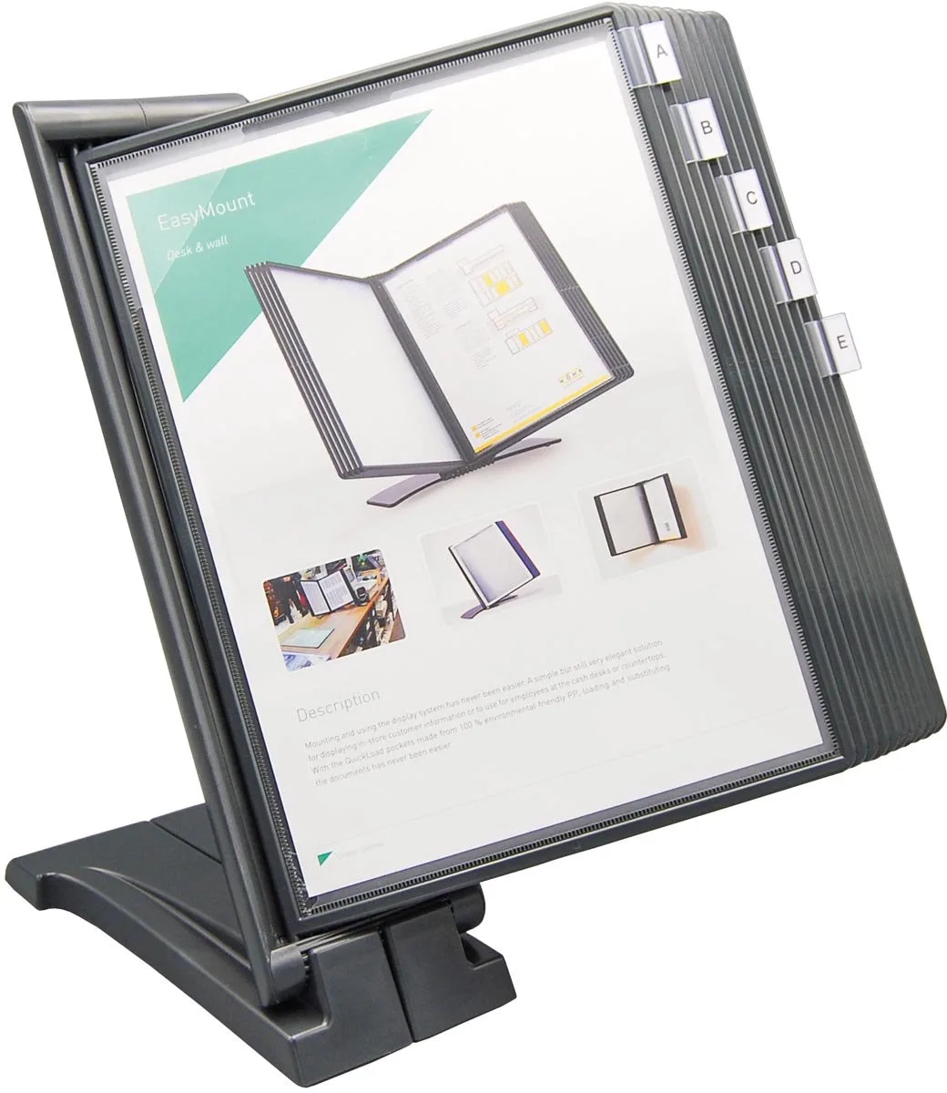 bureaustandaard Quickfind met 10 tassen by Q-Connect in Tan – product photo
