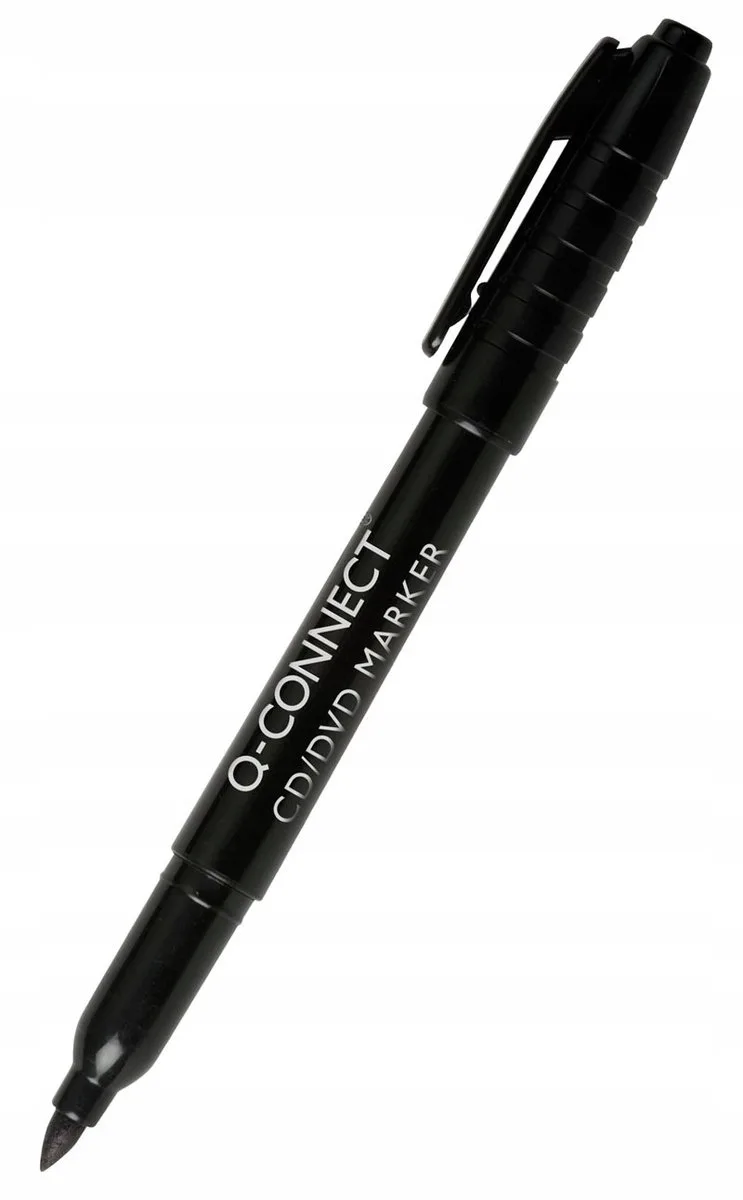 CD/DVD Marker Q-Connect, 1mm Lijn, Alcoholbasis, Waterdicht de Q-Connect en Noir – photo produit
