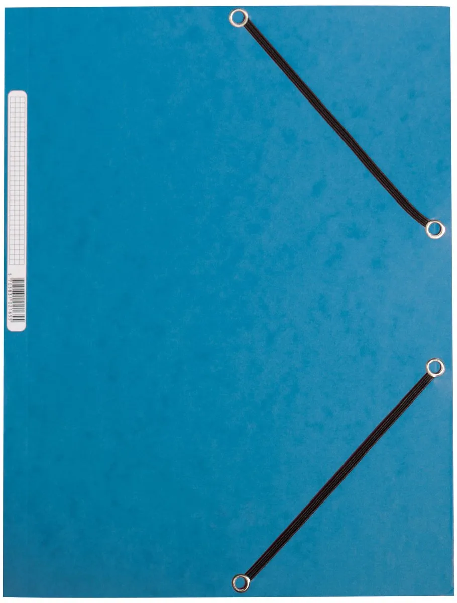 elastomap, 3 kleppen en elastieken, karton, blauw 10 stuks de Q-Connect en A4 – photo produit