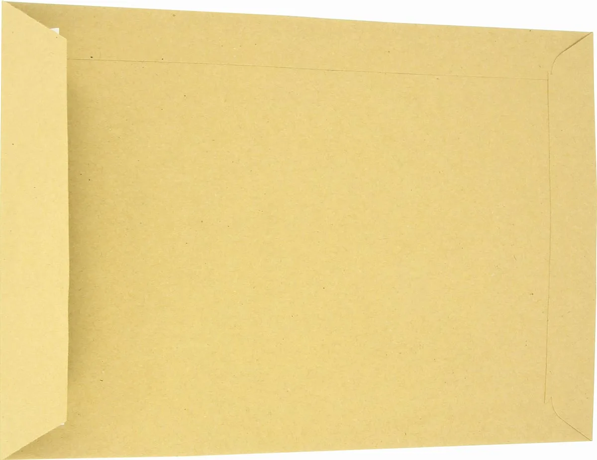 Enveloppen, ft 162 x 229 mm, stripsluiting, uit kraft papier van 90 g, bruin, doos van 500 stuks van Q-Connect – productfoto