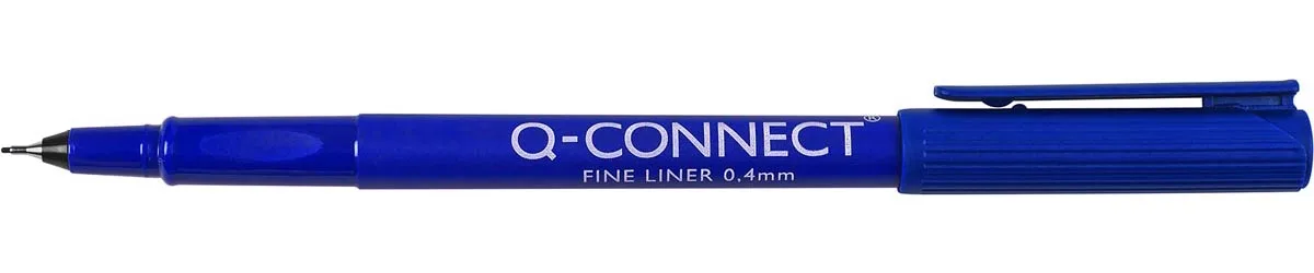 fineliner, 0,4 mm, blauw från Q-Connect – produktbild