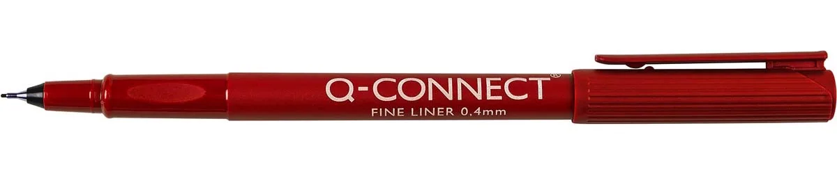 fineliner, 0,4 mm, rood fra Q-Connect – produktbillede