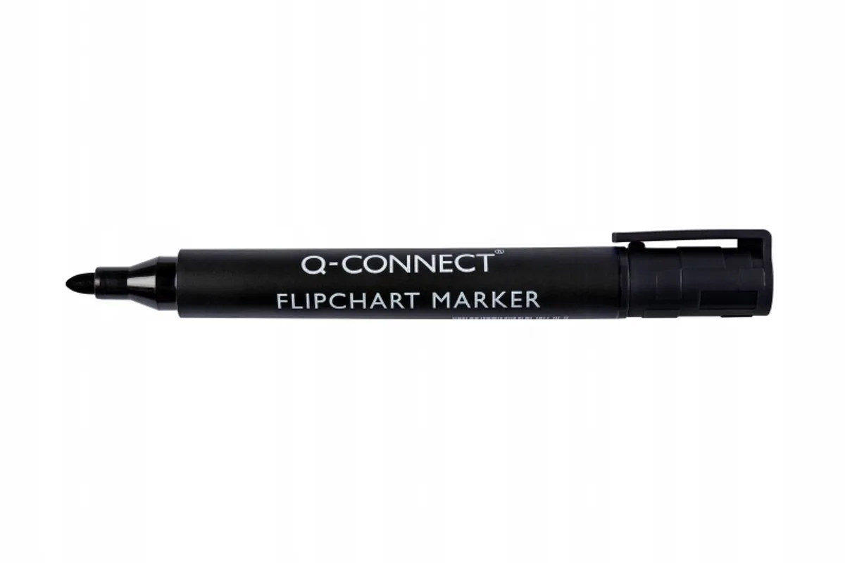 Flipchart Marker Rond - 2-3mm Lijn fra Q-Connect i Sort – produktbillede