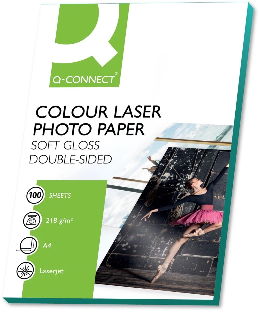 fotopapier | ft A4 | 218 g | pak van 100 vel fra Q-Connect i Print – produktbillede