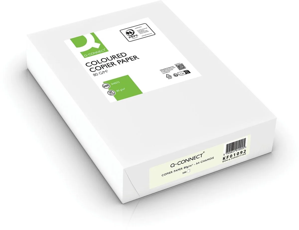 gekleurd kopieerpapier | A4 | 80g | pak van 500 vel van Q-Connect in Gems – productfoto