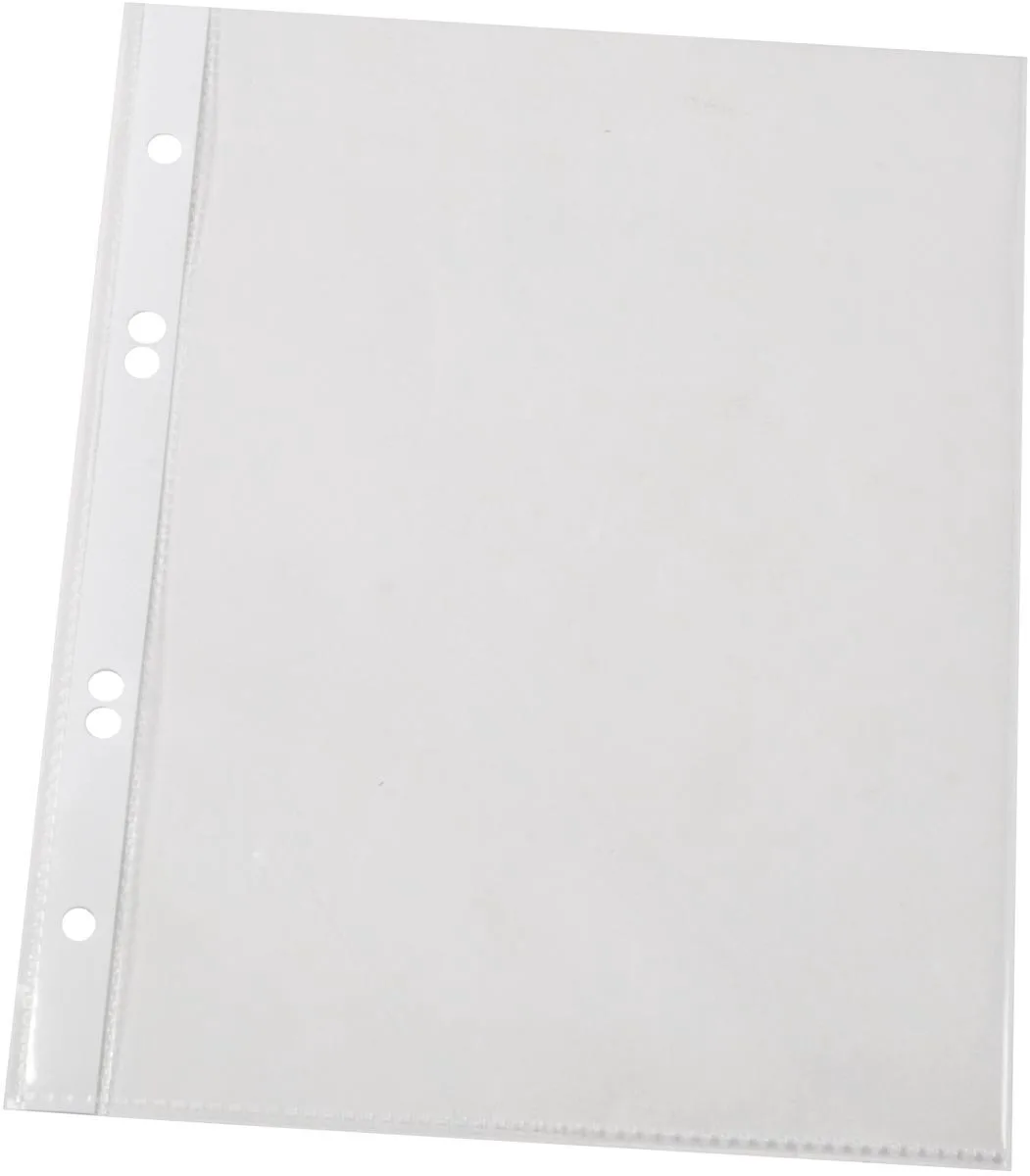 geperforeerde showtas A5 4-gaatsperforatie 100 micron pak van 100 stuks de Q-Connect en Glashelder – photo produit