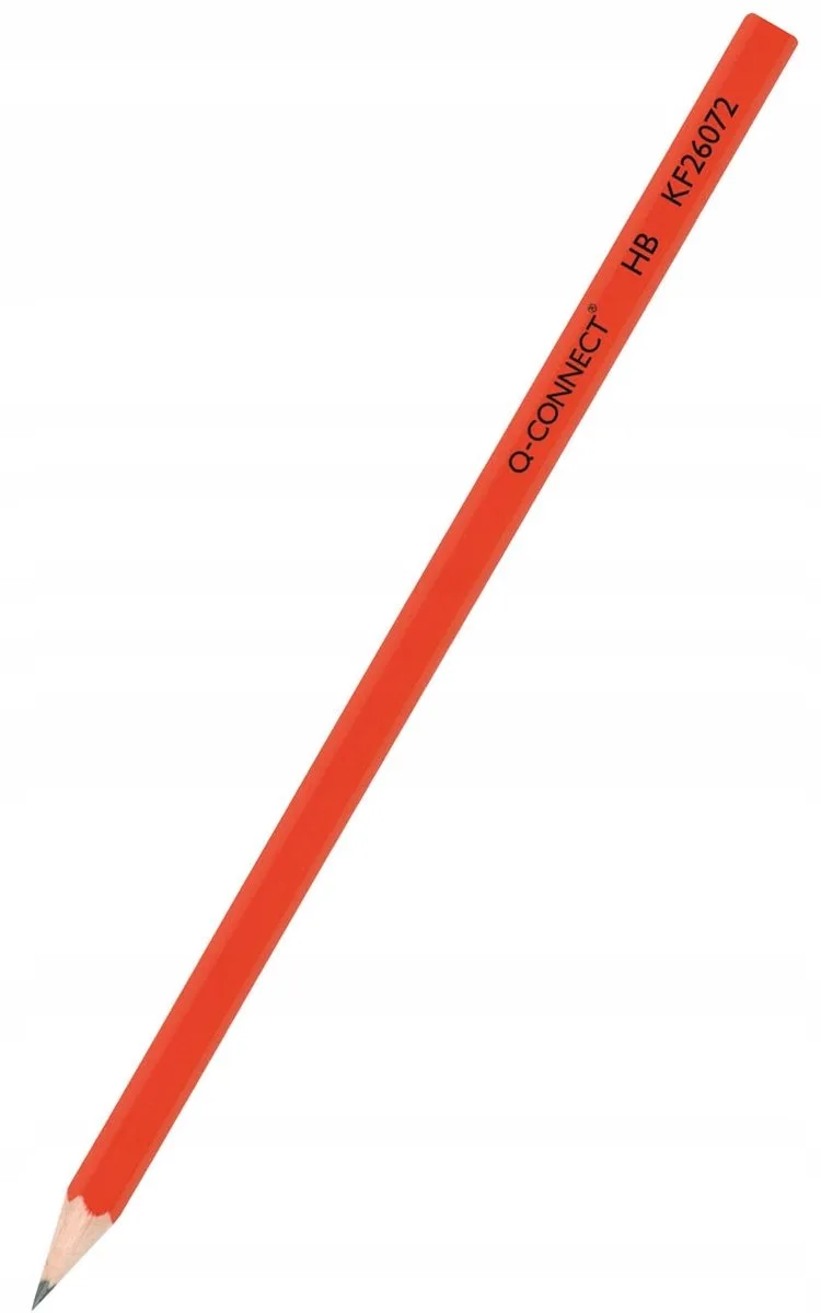 Houten Potlood HB Gelakt 175 mm de Q-Connect en Rouge – photo produit