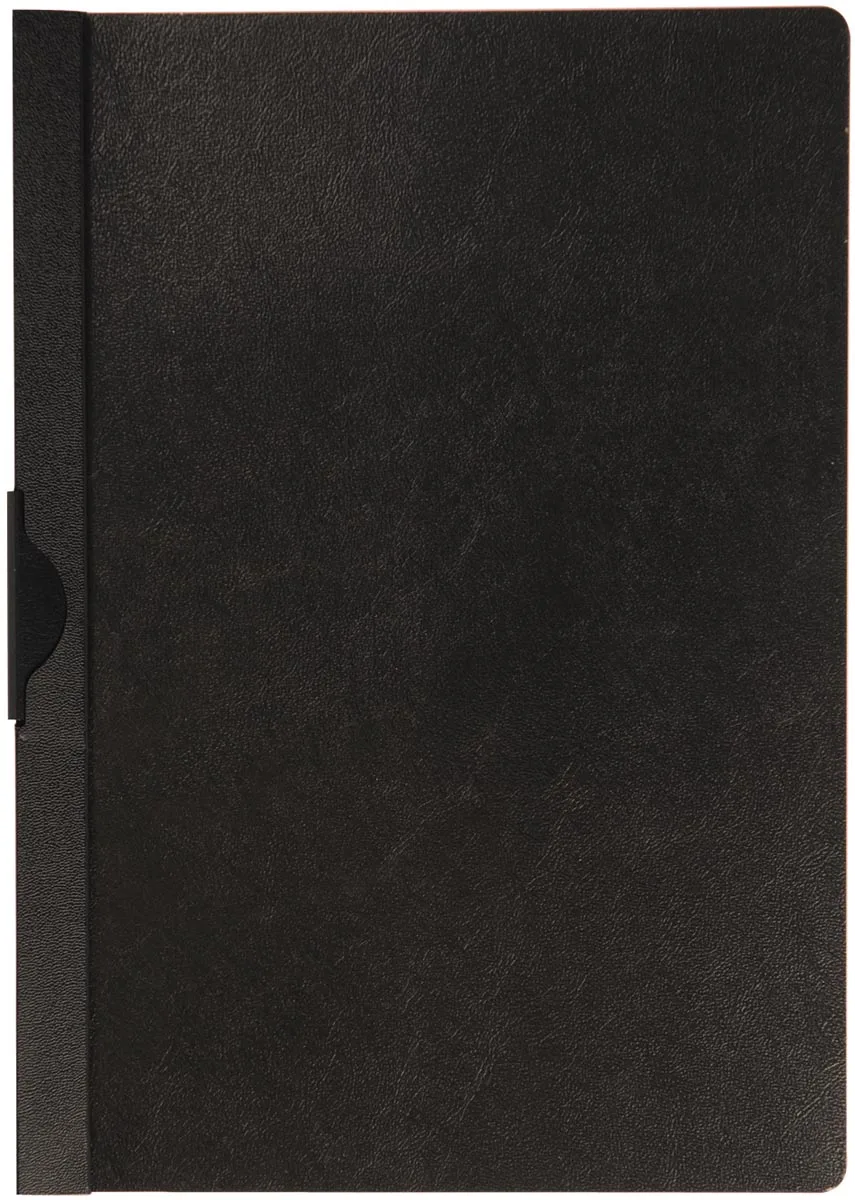 Klemmap metalenclip A4 60 vel Transparant zwart by Q-Connect – product photo