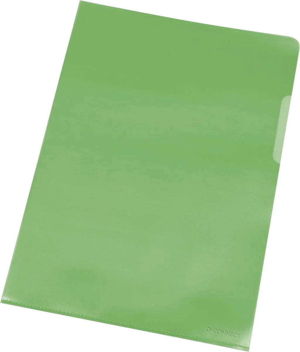 L-map | 120 micron | pak van 10 stuks van Q-Connect in Groen – productfoto