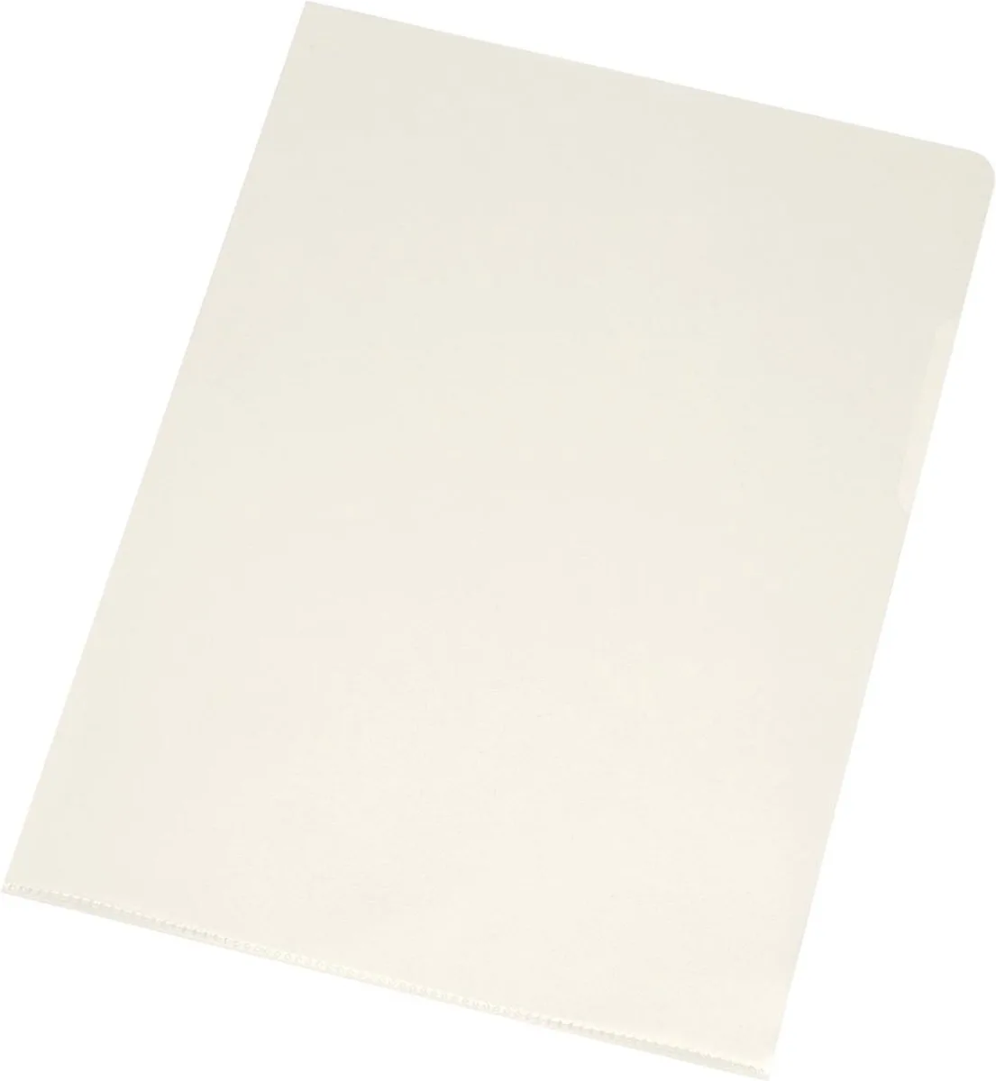 L-map | 120 micron | pak van 100 stuks fra Q-Connect i Glashelder – produktbillede