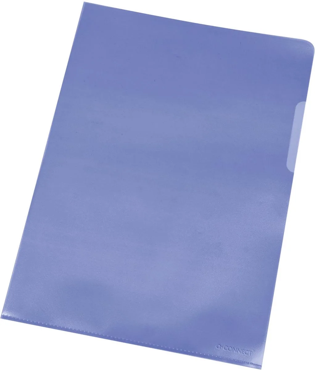 L-map blauw 120 micron pak van 100 stuks 10 stuks de Q-Connect en A4 – photo produit
