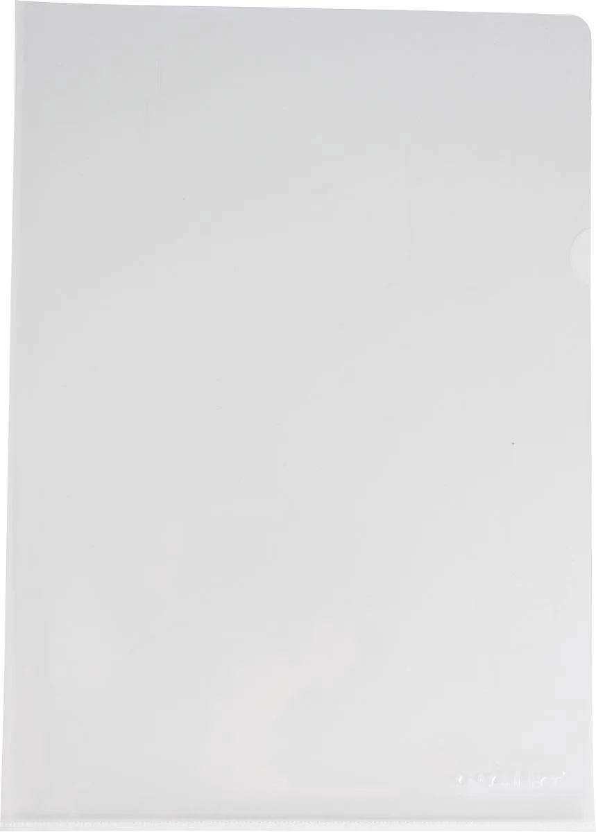 L-map glashelder 160 micron pak van 10 stuks från Q-Connect – produktbild
