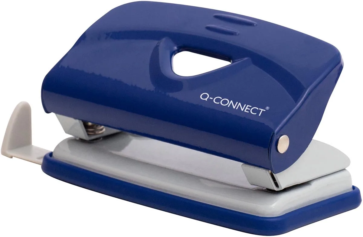 Light Duty perforator, metaal, 10 blad van Q-Connect in Blauw – productfoto