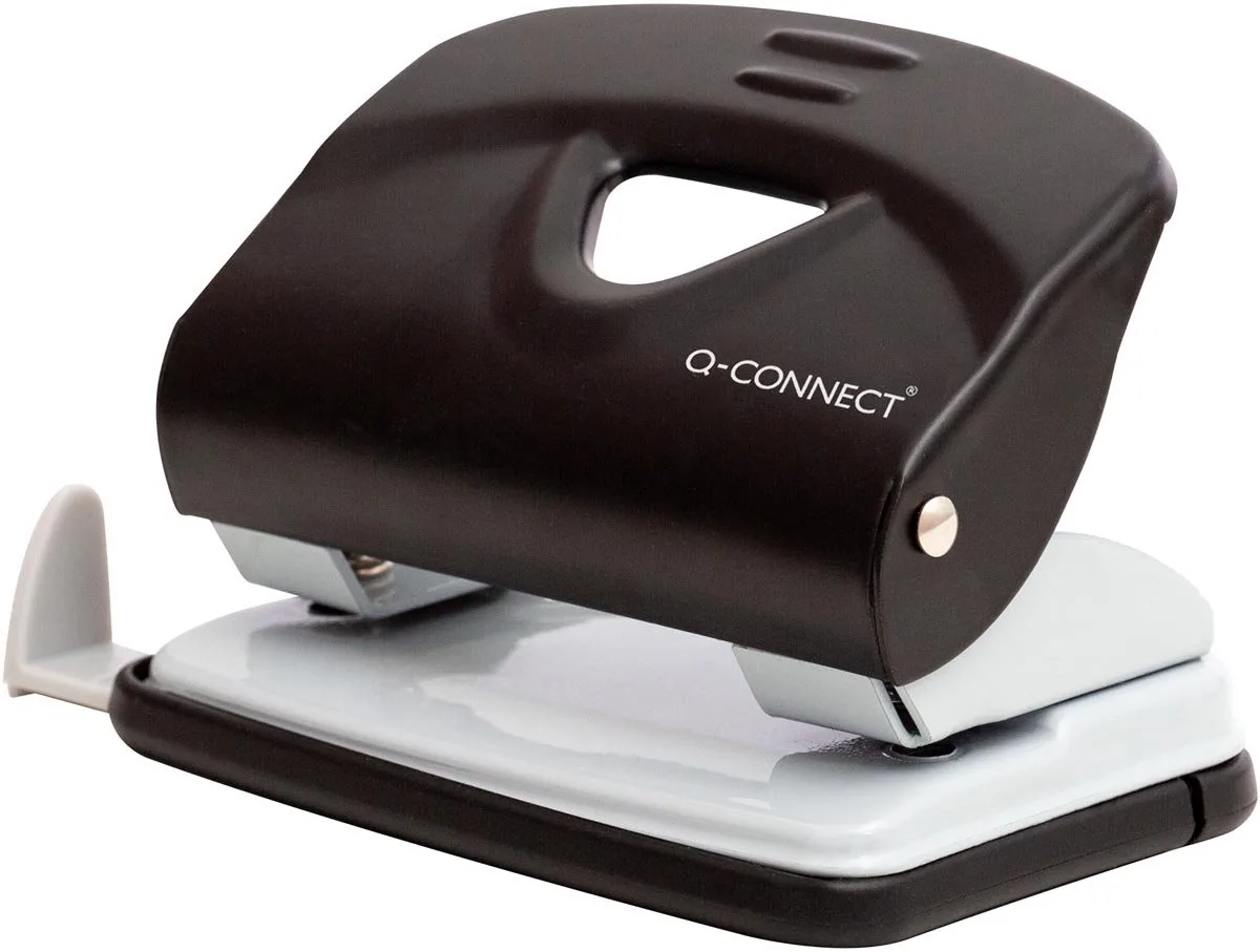 Light Duty perforator, metaal, 20 blad från Q-Connect i Svart – produktbild