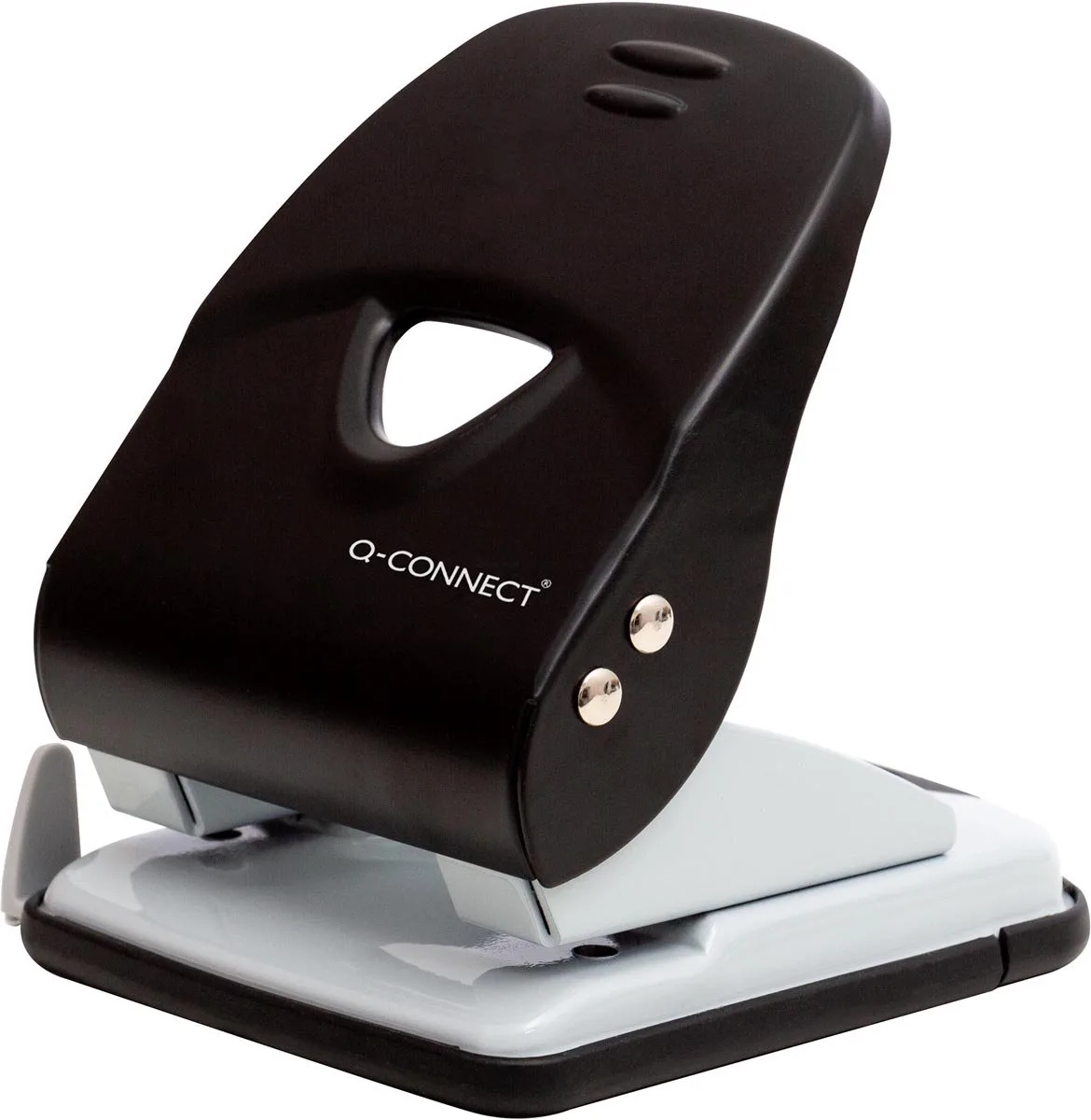Light Duty perforator, metaal, 40 blad fra Q-Connect i Sort – produktbillede