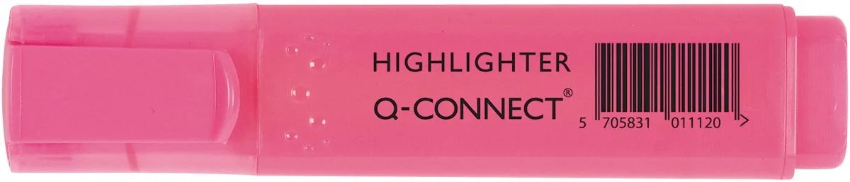 markeerstift, 10 stuks van Q-Connect in Roze – productfoto