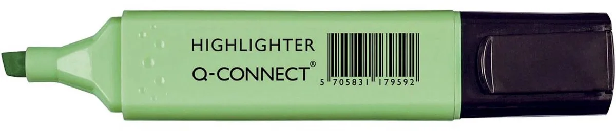 markeerstift pastel, 10 stuks van Q-Connect in Groen – productfoto