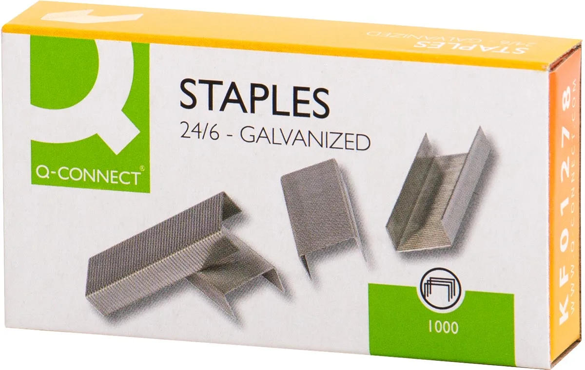 nietjes 24-6, verzinkt doosje van 1000 stuks fra Q-Connect – produktbillede