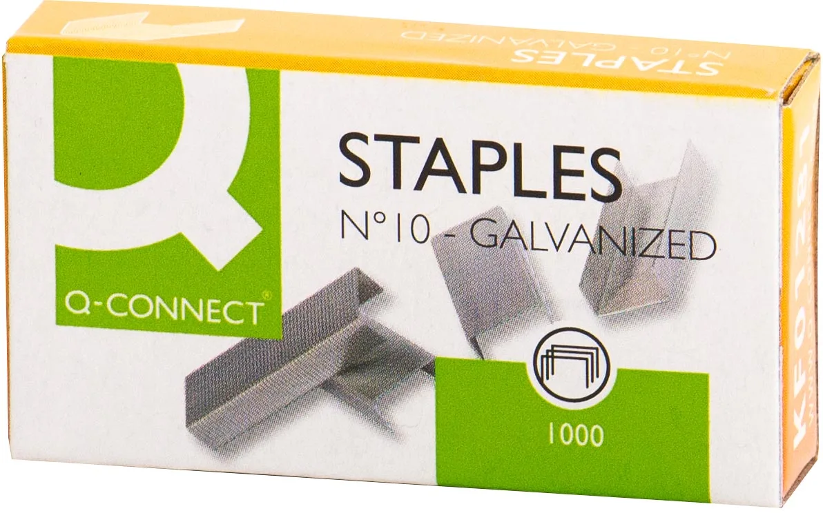 nietjes n°10, verzinkt, doosje van 1000 stuks från Q-Connect – produktbild