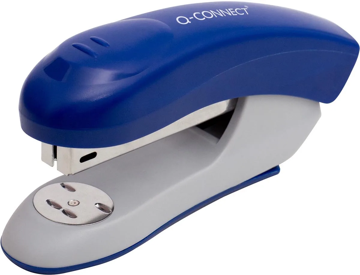 nietmachine | kunststof | half strip | 20 blad de Q-Connect en Bleu – photo produit