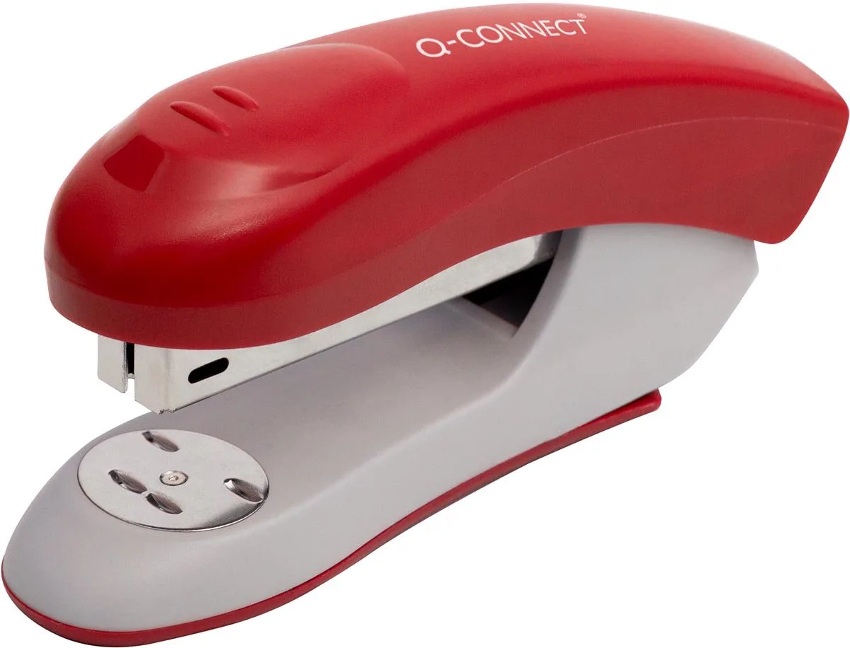 nietmachine | kunststof | half strip | 20 blad de Q-Connect en Rouge – photo produit