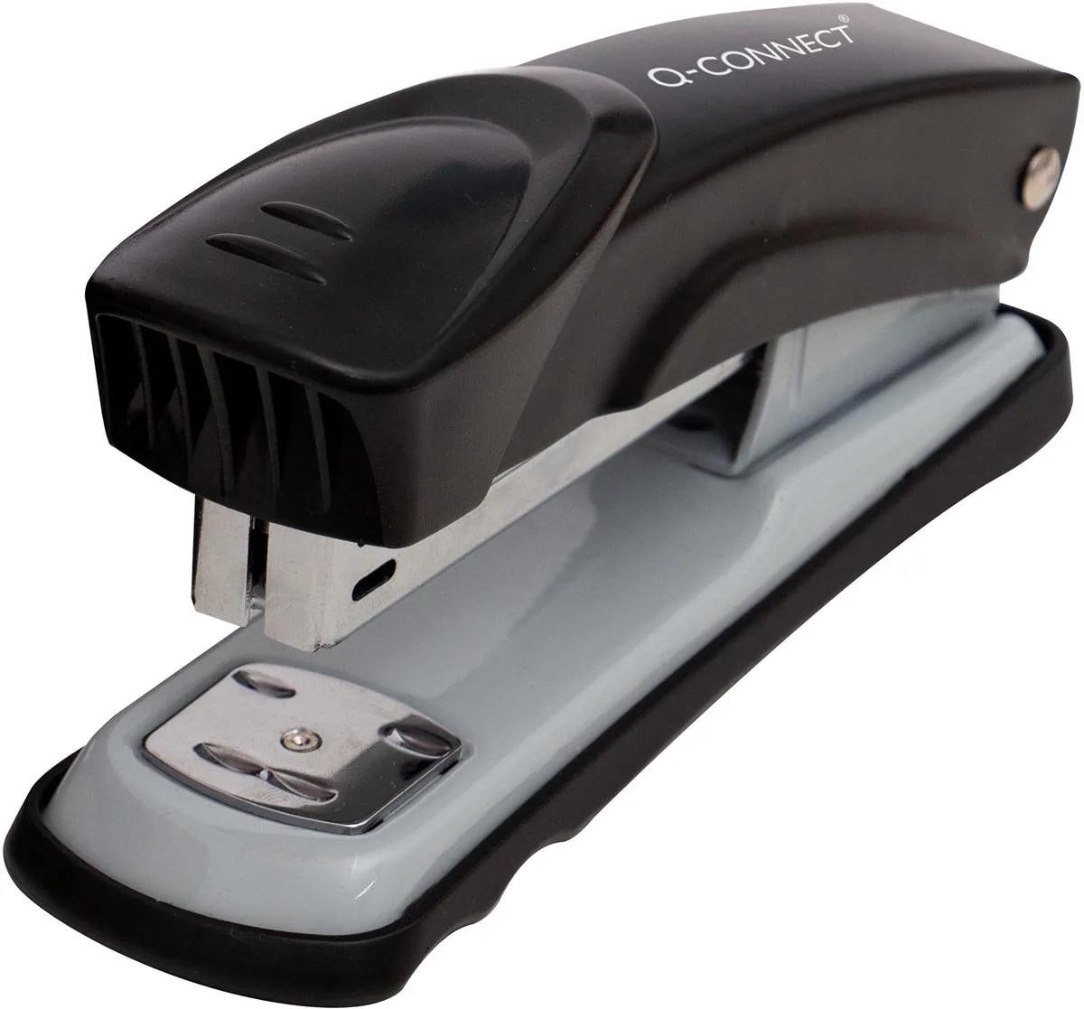 nietmachine | metaal | half strip | 25 blad fra Q-Connect i Sort – produktbillede