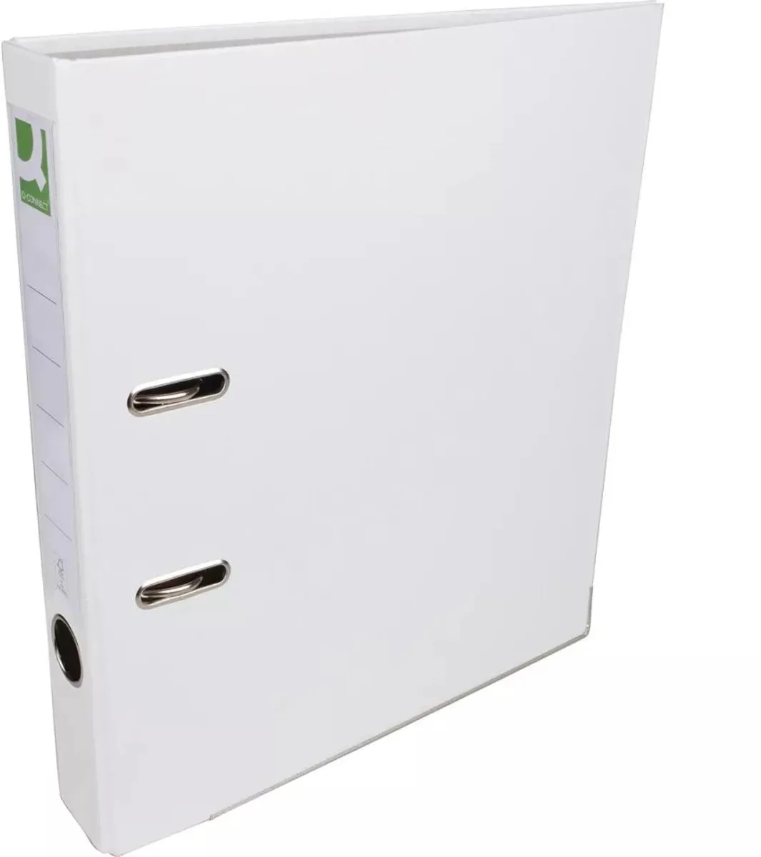 ordner, voor ft A4, uit PP en papier, met beschermrand, rug van 5 cm van Q-Connect in Wit – productfoto