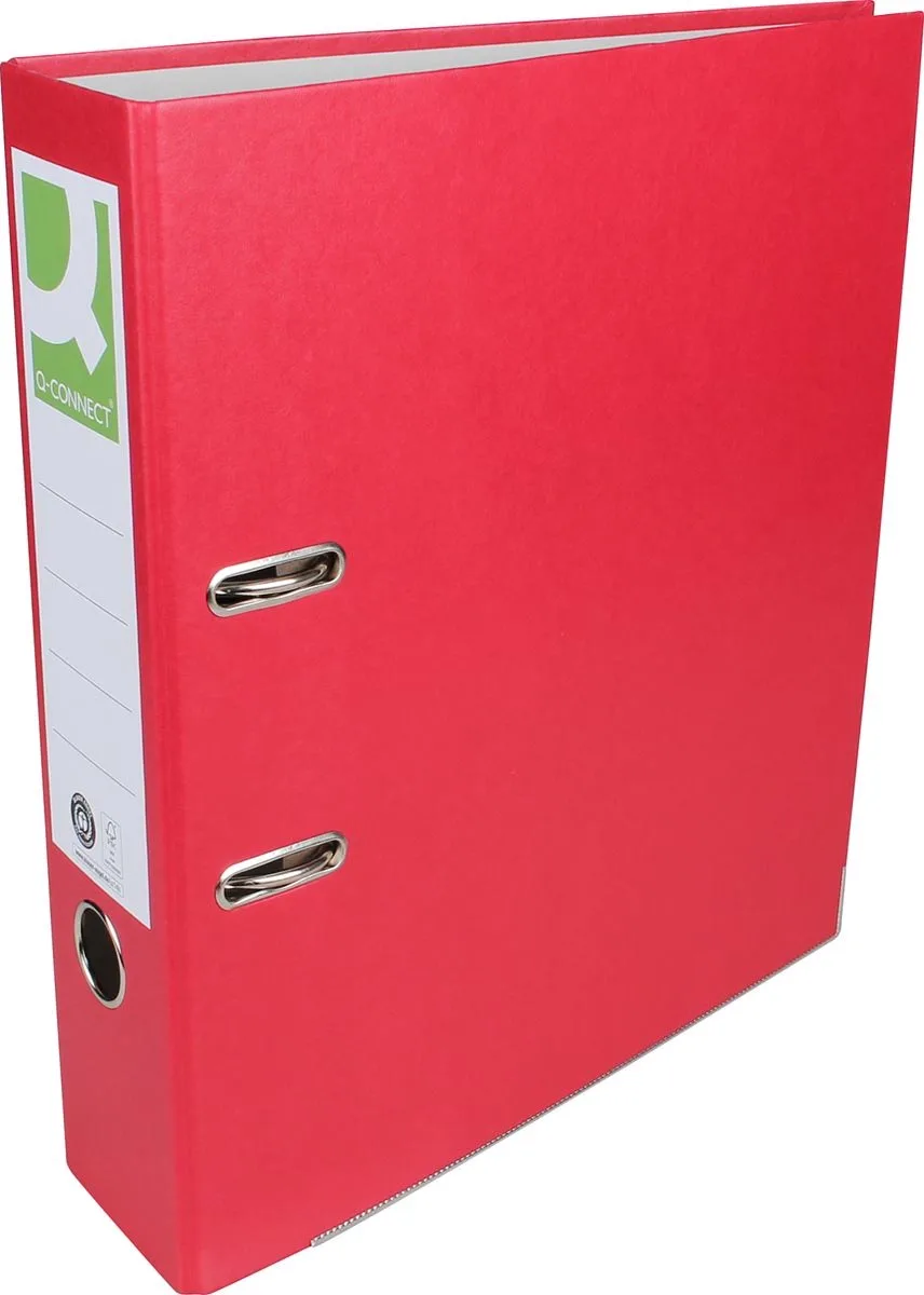 ordner | voor ft A4 | uit Recycolor papier | rug van 8 cm van Q-Connect in Rood – productfoto