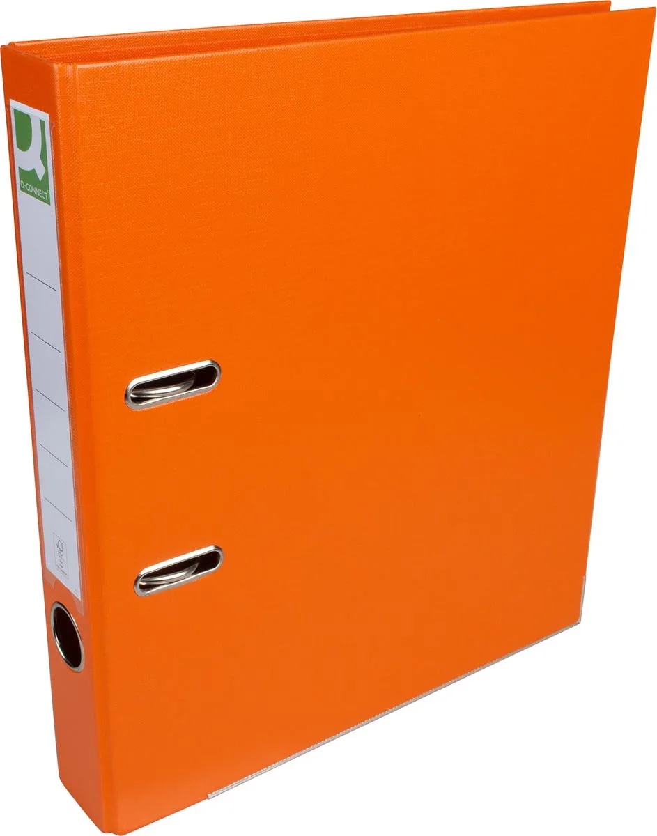 ordner, voor ft A4, volledig uit PP, rug van 5 cm by Q-Connect in Orange – product photo