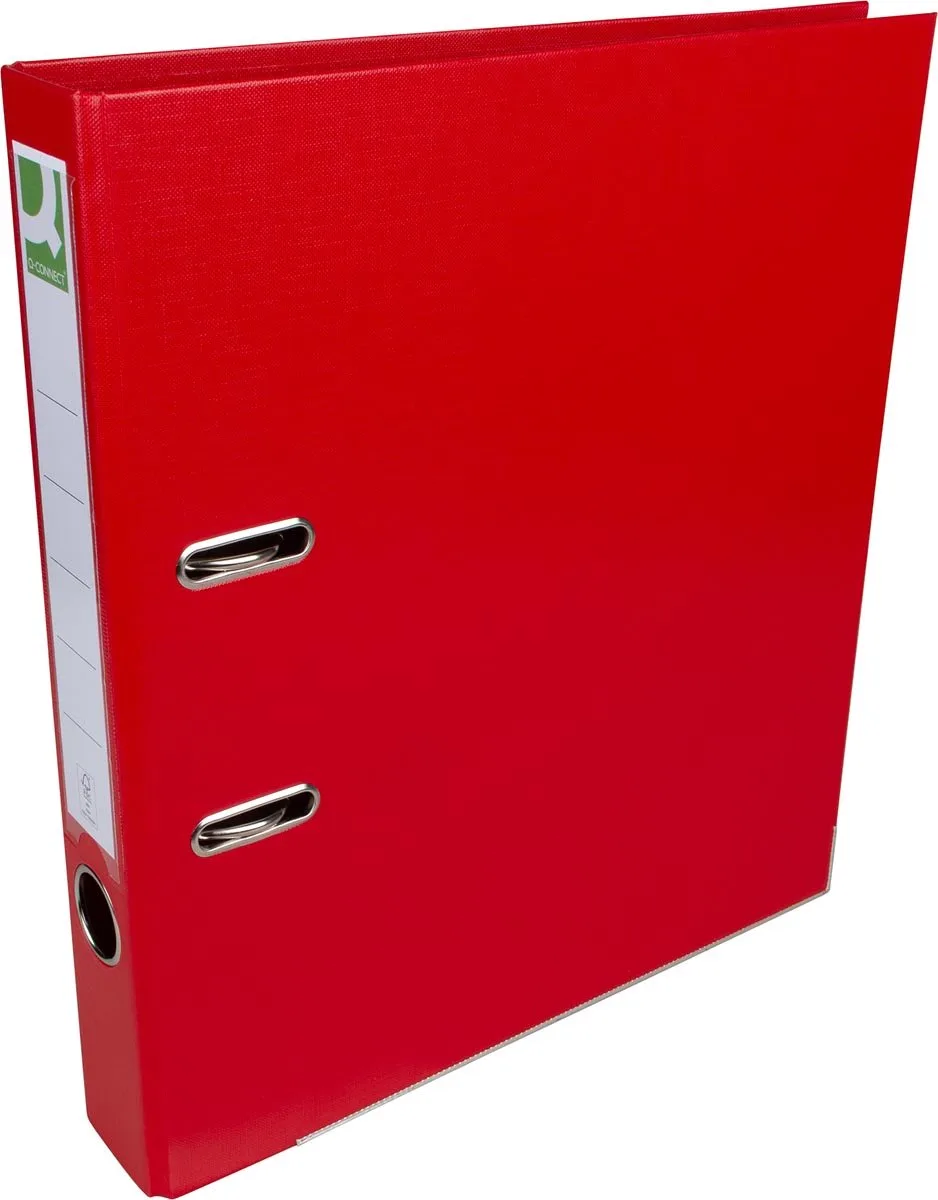 ordner, voor ft A4, volledig uit PP, rug van 5 cm by Q-Connect in Red – product photo