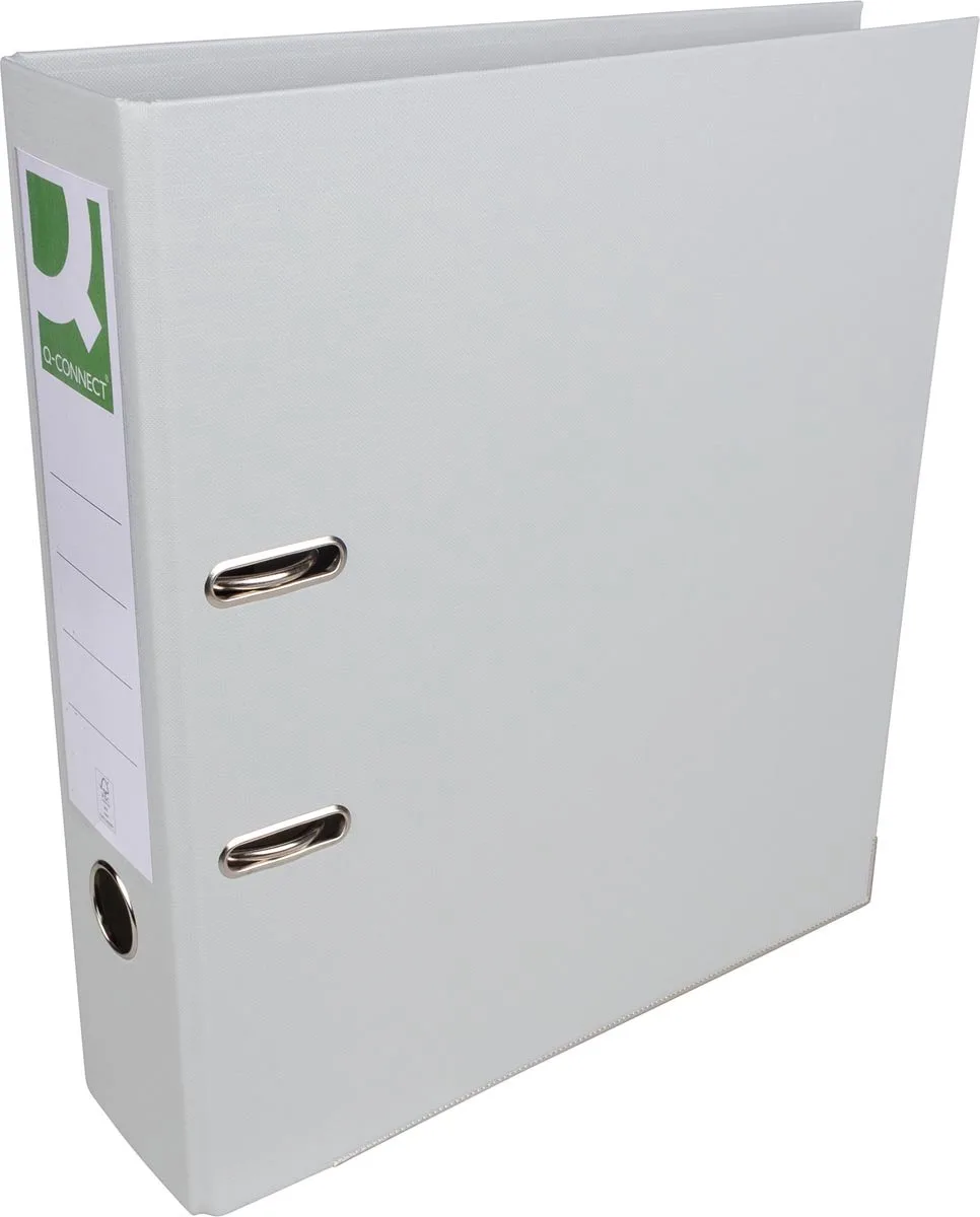 ordner, voor ft A4, volledig uit PP, rug van 8 cm van Q-Connect in Grijs – productfoto
