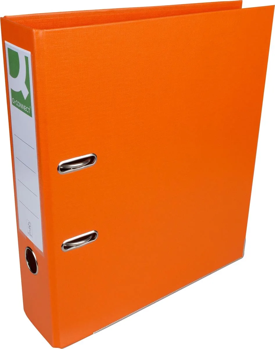 ordner, voor ft A4, volledig uit PP, rug van 8 cm de Q-Connect en Orange – photo produit