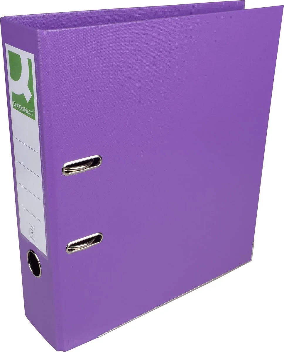 ordner, voor ft A4, volledig uit PP, rug van 8 cm de Q-Connect en Violet – photo produit