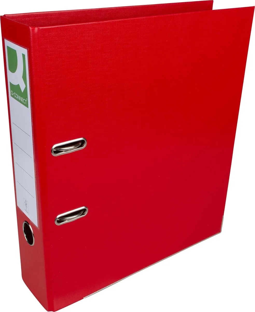ordner, voor ft A4, volledig uit PP, rug van 8 cm de Q-Connect en Rouge – photo produit
