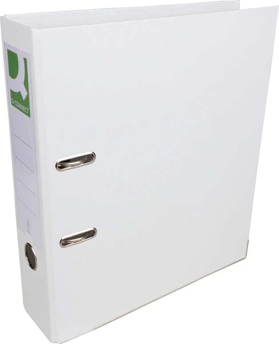 ordner, voor ft A4, volledig uit PP, rug van 8 cm de Q-Connect en Blanc – photo produit