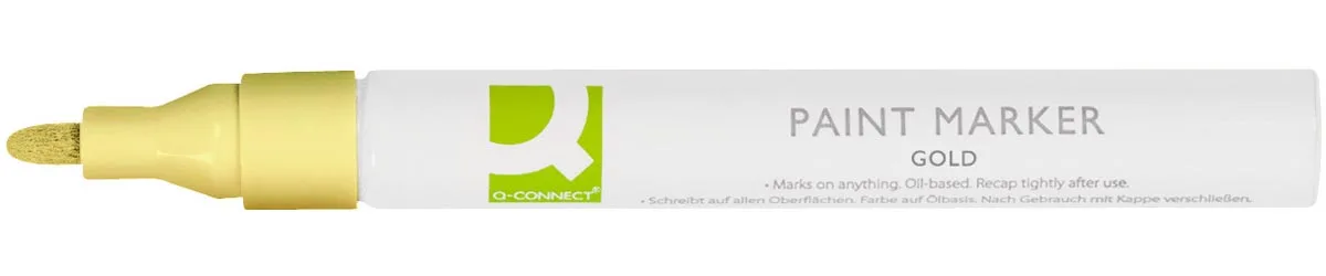 paint marker, op oliebasis, ronde punt, goud fra Q-Connect – produktbillede