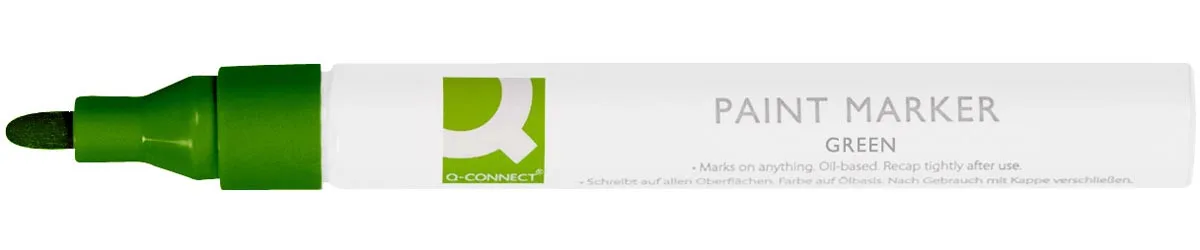 paint marker, op oliebasis, ronde punt, groen fra Q-Connect – produktbillede