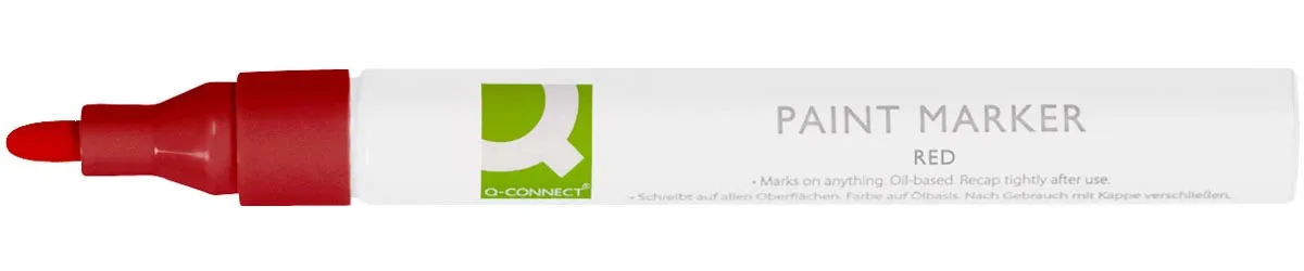 paint marker, op oliebasis, ronde punt, rood fra Q-Connect – produktbillede