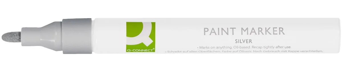 paint marker, op oliebasis, ronde punt, zilver by Q-Connect – product photo