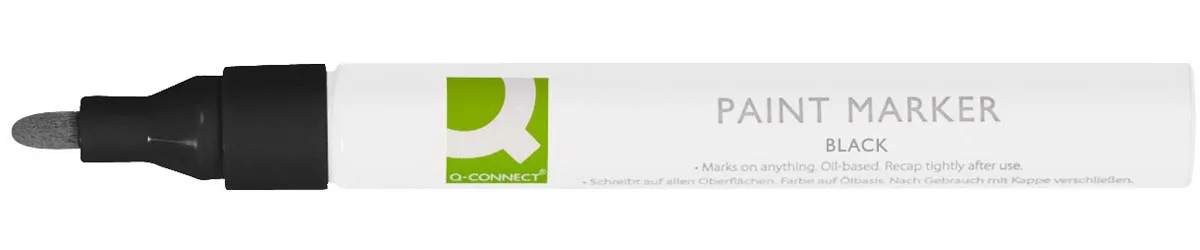 paint marker, op oliebasis, ronde punt, zwart fra Q-Connect – produktbillede