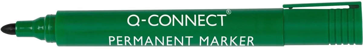 permanent marker, 2-3 mm, ronde punt, 10 stuks de Q-Connect en Vert – photo produit