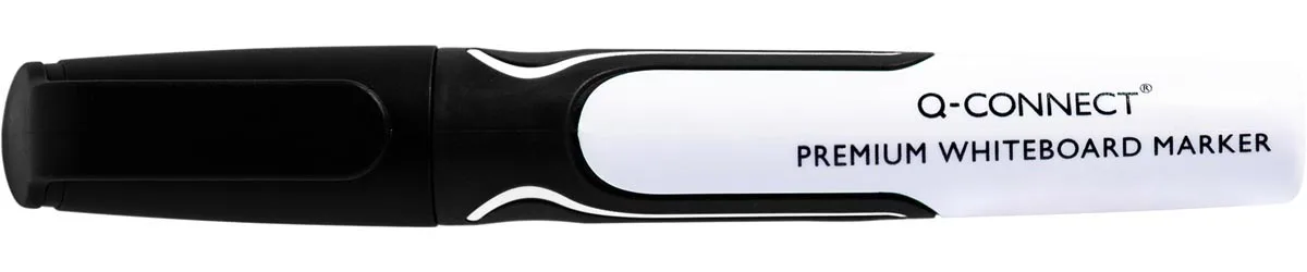 Permium whiteboard marker, 3 mm, ronde punt, zwart fra Q-Connect – produktbillede